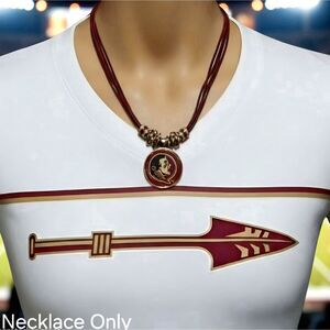 Accessory Plays FSU Florida State Seminoles Pendant Multi Strand Cord Necklace
